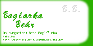 boglarka behr business card